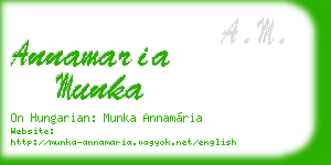 annamaria munka business card
